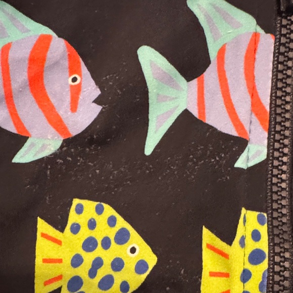 Hanna Andersson Black Baby swimsuit with fish print - Picture 5 of 8